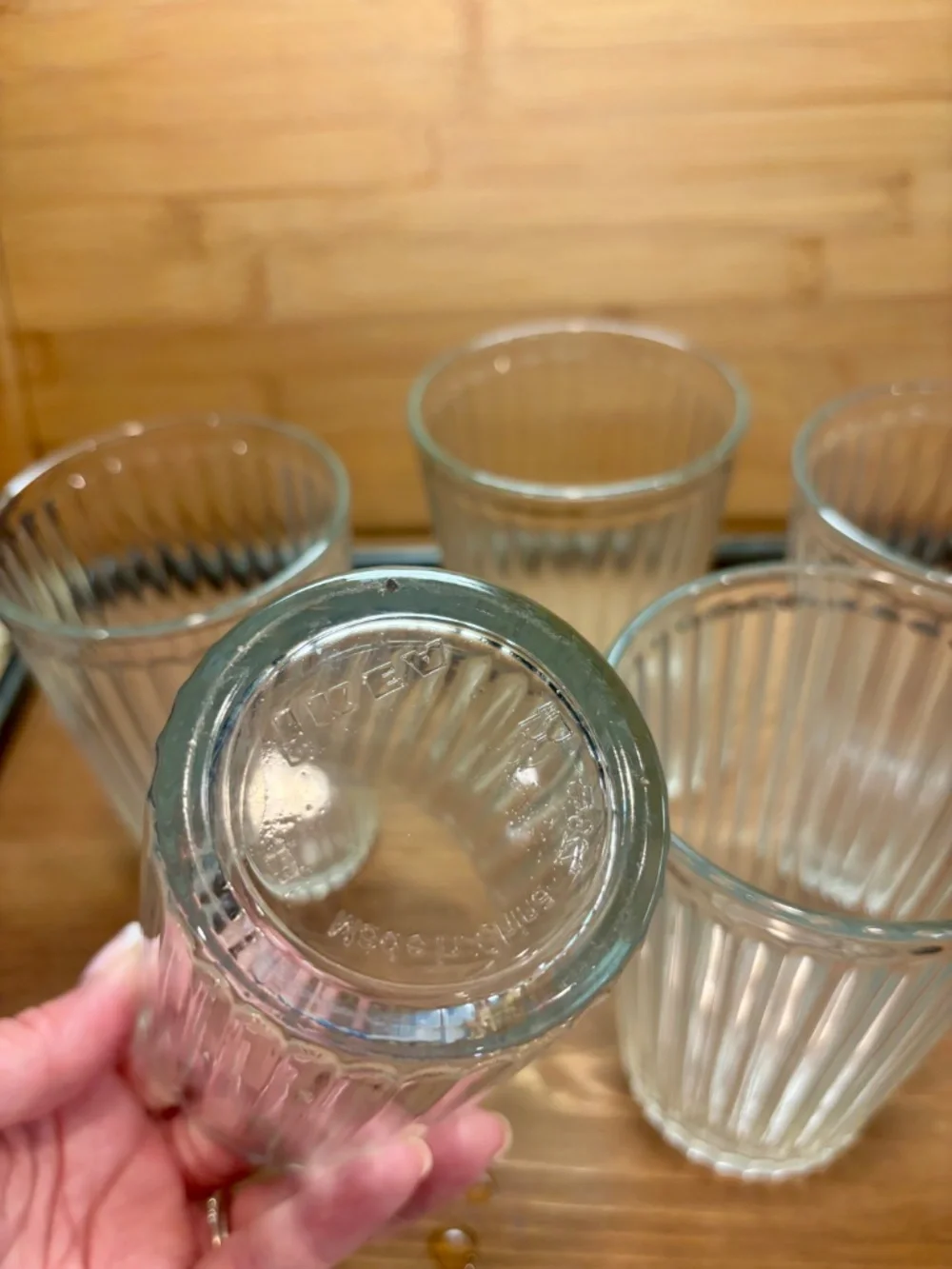 IKEA clear ribbed
